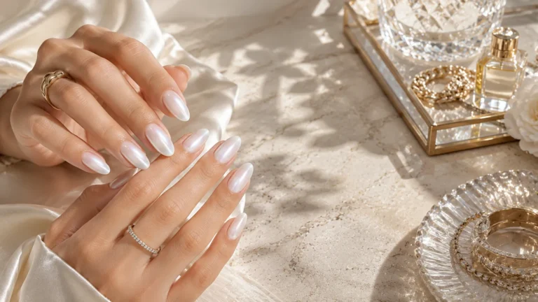 Crystal White Aura Nails: 25 Elegant Ideas by Color, Finish, Shape & Occasion